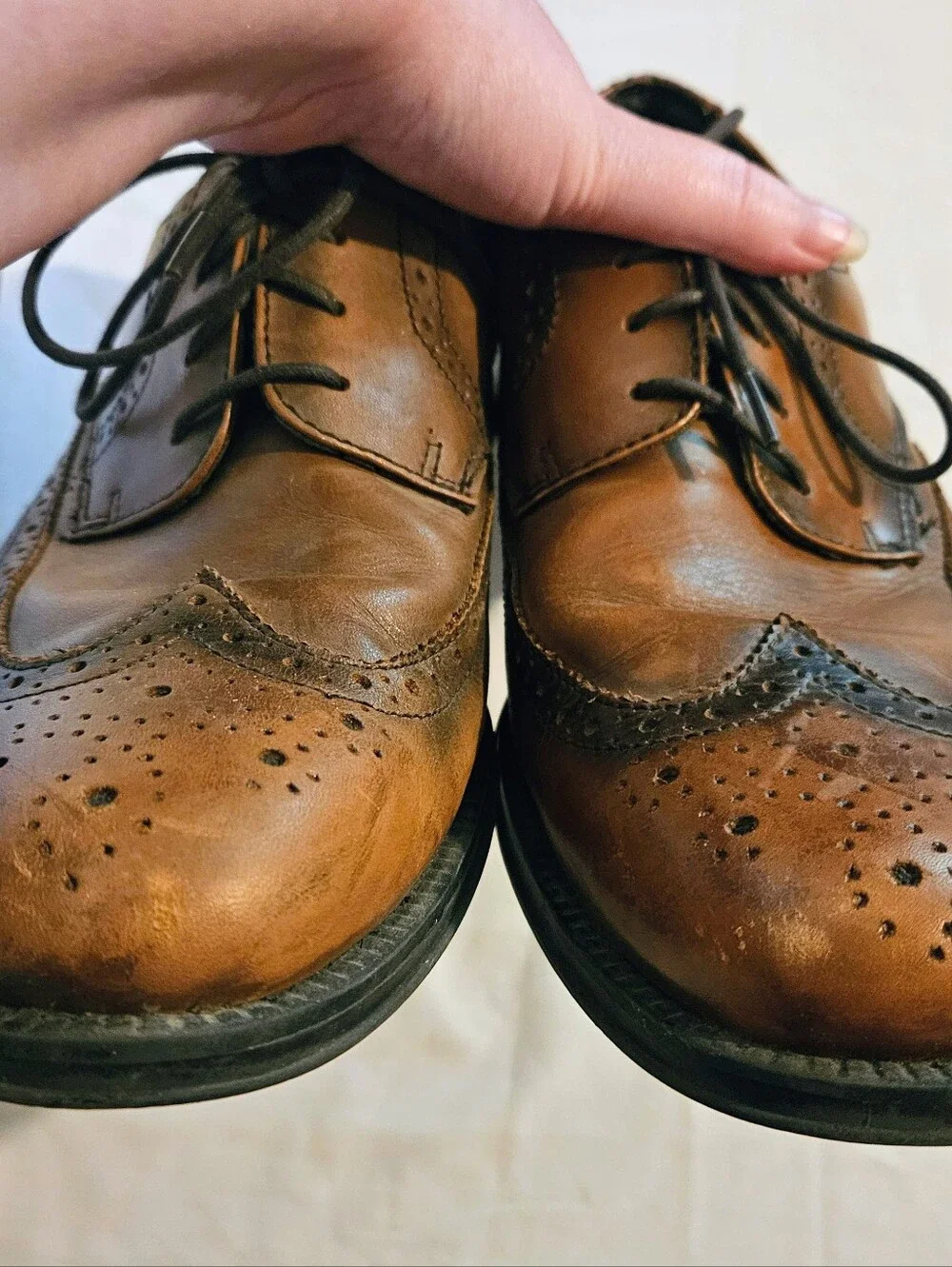Dockers Moritz Brown Black Wingtip Oxford Dress Shoes Men's Size 9M Brogue